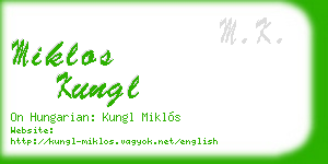 miklos kungl business card