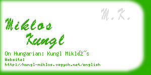 miklos kungl business card